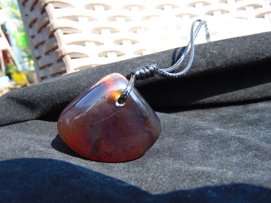 29 gram Pendant Indonesian Purple Blue Amber for Healing 26A408