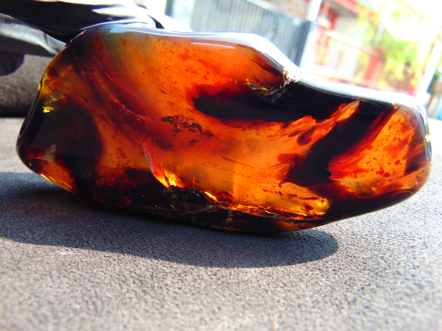 70 gram Slab polished Indonesian Blue Amber for Healing 25N147