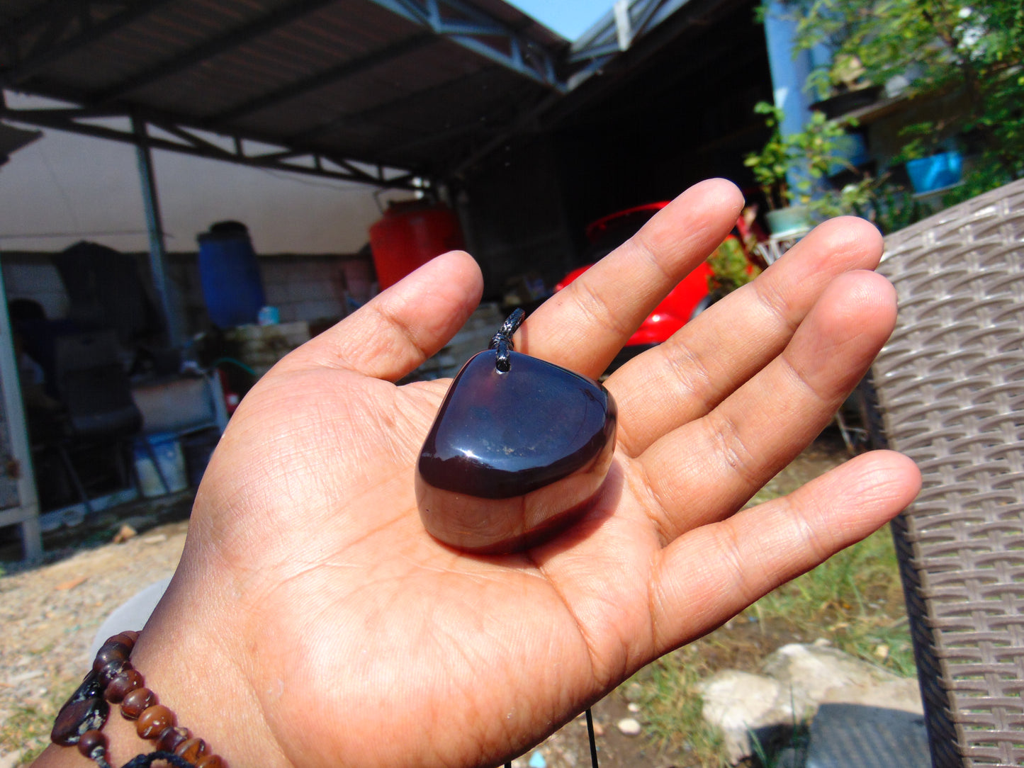 29 gram Pendant Indonesian Purple Blue Amber for Healing 26A408