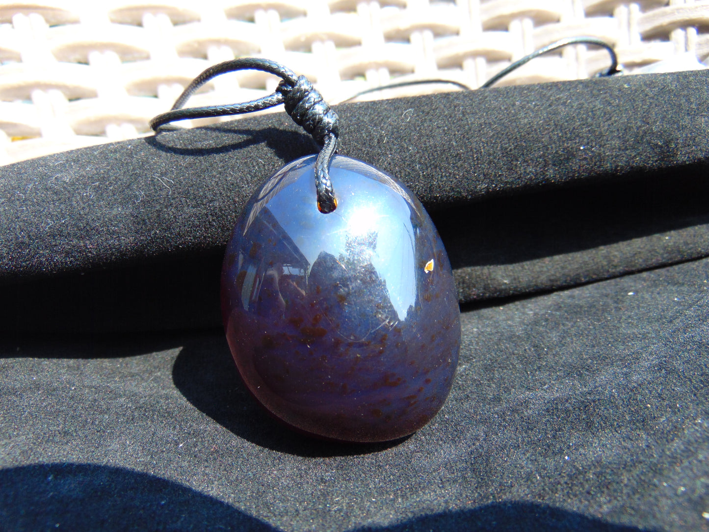 17 gram Pendant Indonesian Dark Blue Amber for Healing 26A387
