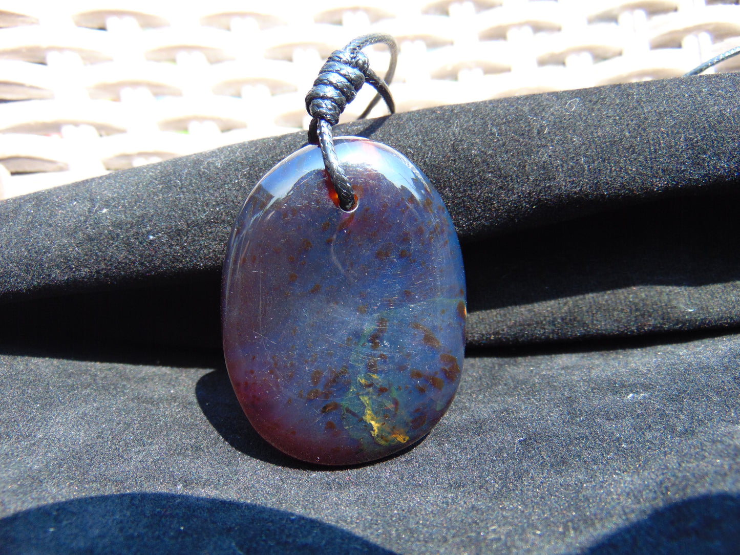 17 gram Pendant Indonesian Dark Blue Amber for Healing 26A387