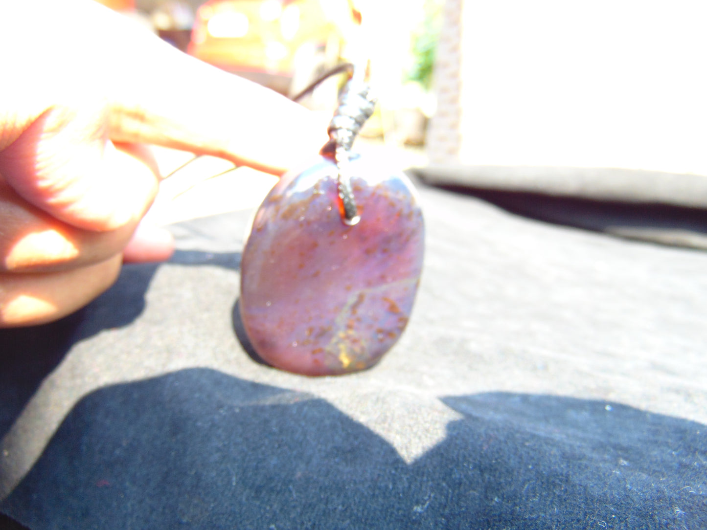 17 gram Pendant Indonesian Dark Blue Amber for Healing 26A387