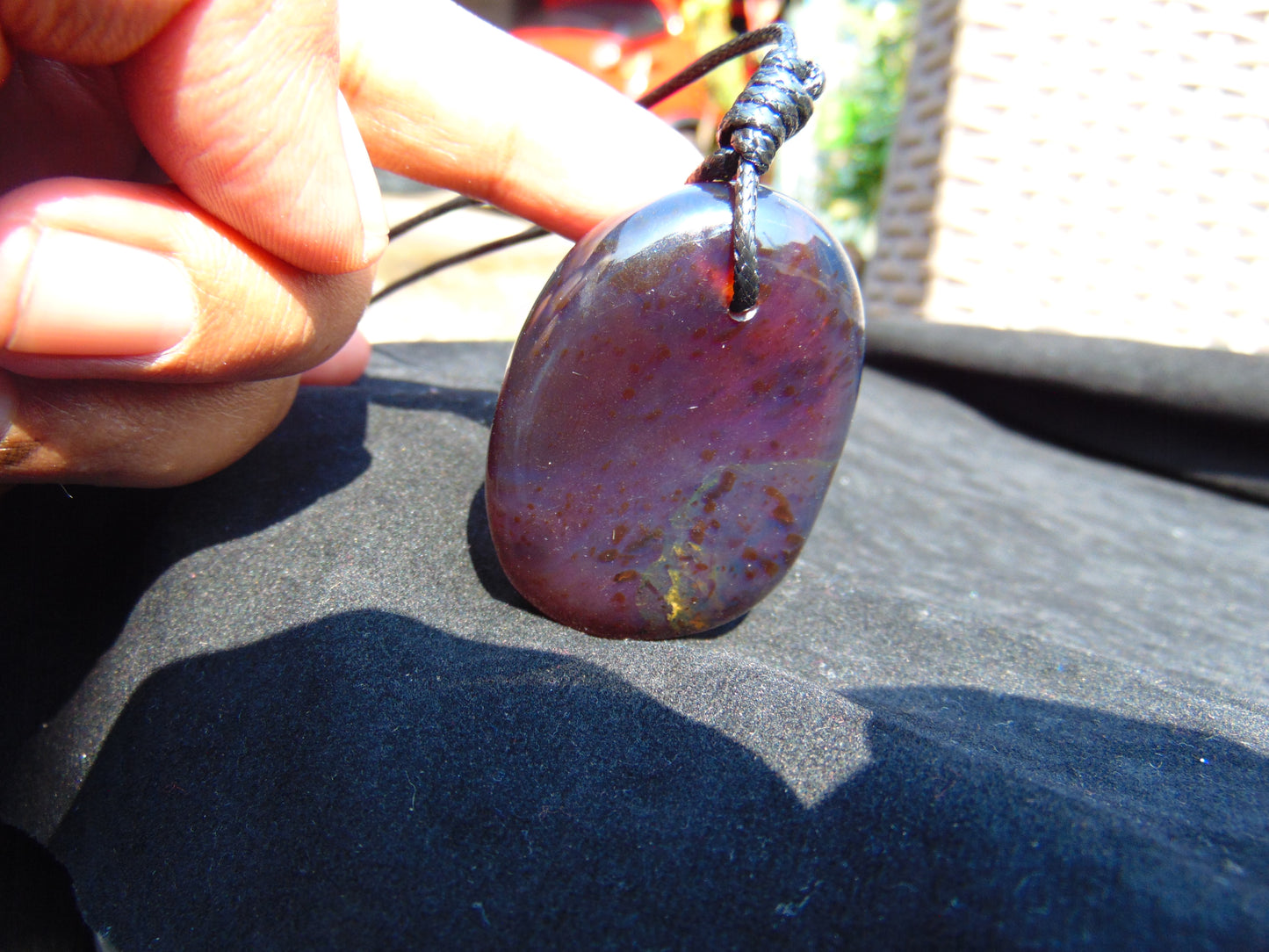 17 gram Pendant Indonesian Dark Blue Amber for Healing 26A387