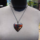 13 gr Heart Pendant Indonesian Blue Amber for Healing PCY730