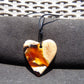 8 gr Heart Pendant Indonesian white Amber for Healing PB175