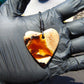 8 gr Heart Pendant Indonesian white Amber for Healing PB175