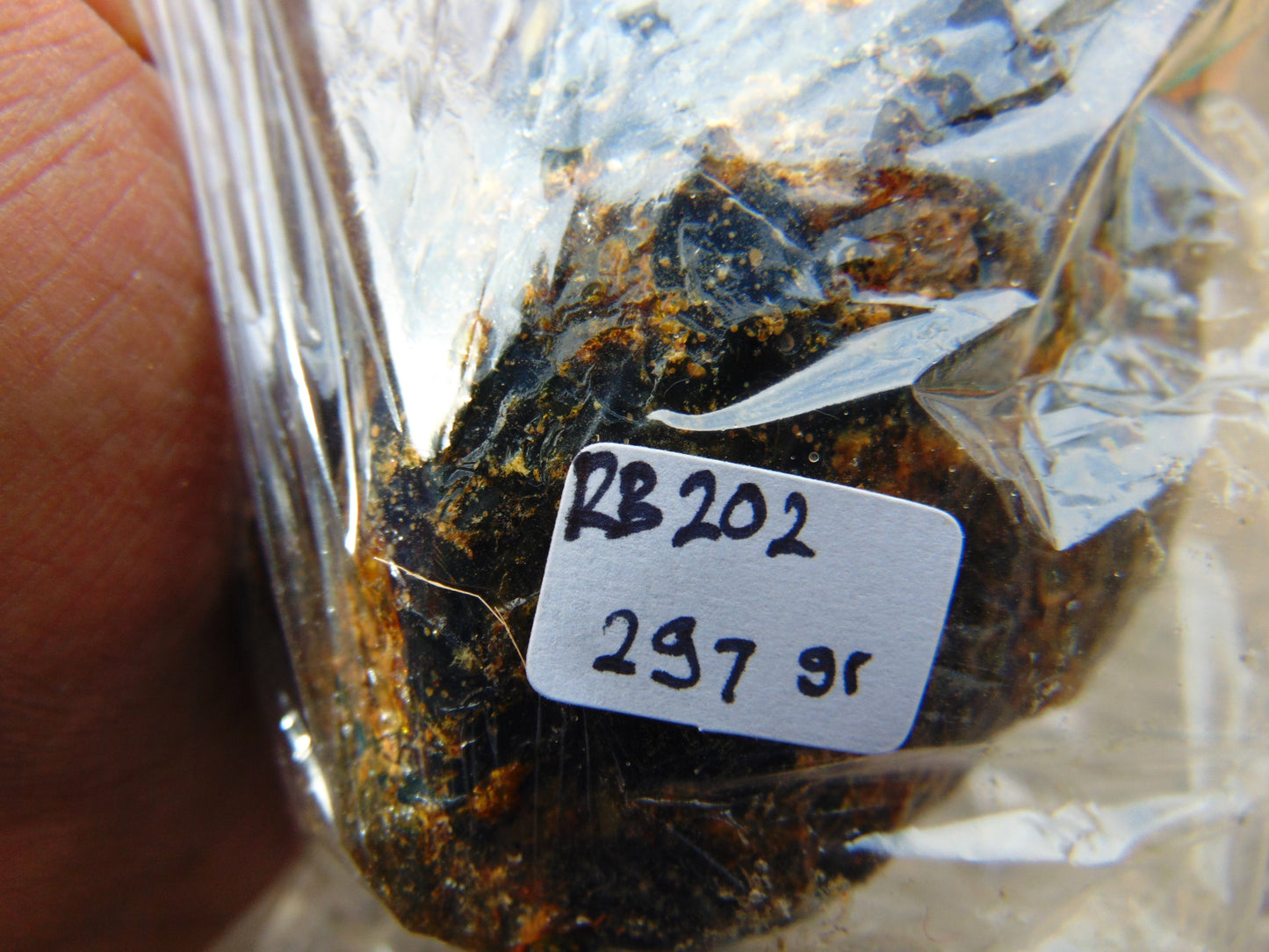 297 gram rough raw Sumatra Blue Amber for Healing RB202