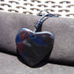 20 gr Heart Pendant Indonesian Blue Black Amber for Healing PDY733