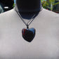 20 gr Heart Pendant Indonesian Blue Black Amber for Healing PDY733