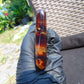 67 gram Slab  polished Indonesian Sumatra Yellow Blue Amber for Healing 25Y112