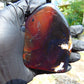 79 gram Slab Slim polished Indonesian Purple Blue Amber for Healing 25A196