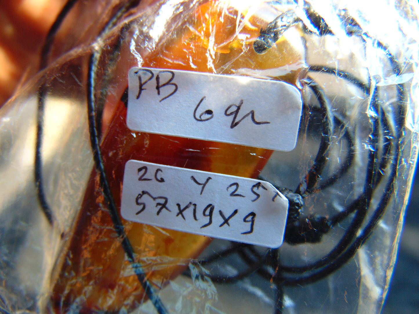 6 gram Pendant Indonesian Blue Amber for Healing 26Y257