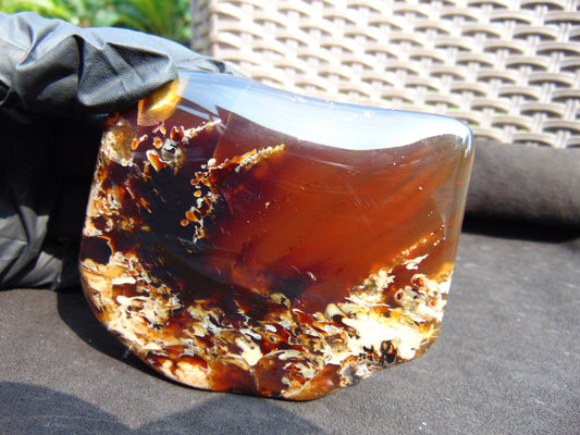 109 gram Slab polished Indonesian Red Amber for Healing 25Y106