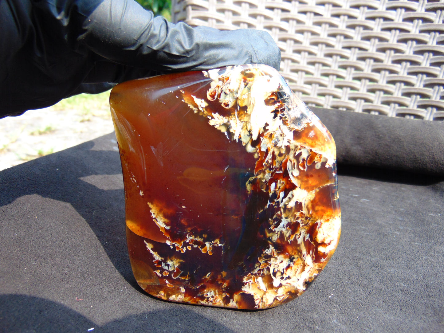 109 gram Slab polished Indonesian Red Amber for Healing 25Y106