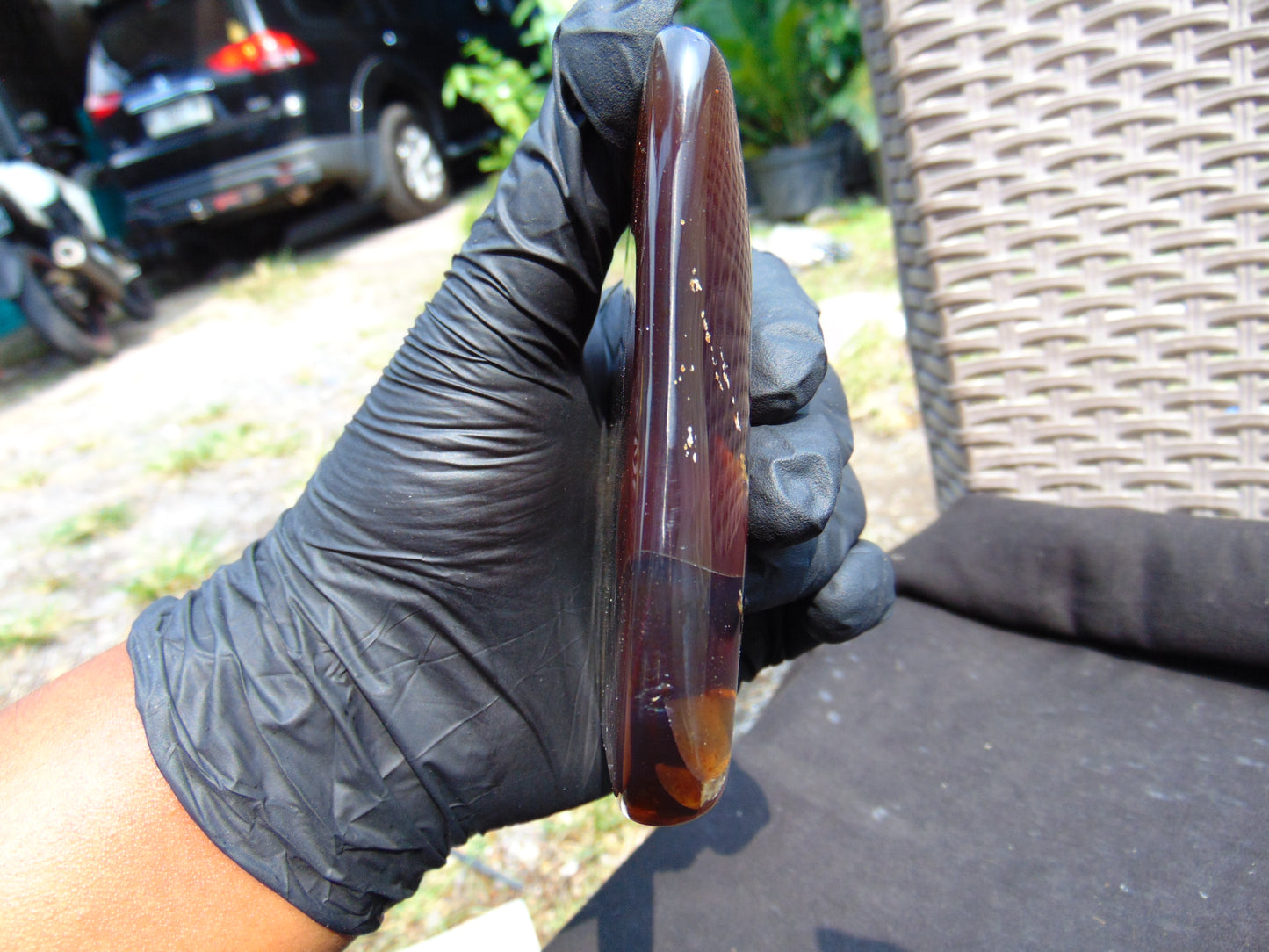 109 gram Slab polished Indonesian Red Amber for Healing 25Y106