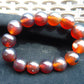 31 gram 14 Beads Mala Bracelet Indonesian Blue Red Amber for Healing A14G286