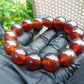 31 gram 14 Beads Mala Bracelet Indonesian Blue Red Amber for Healing A14G286