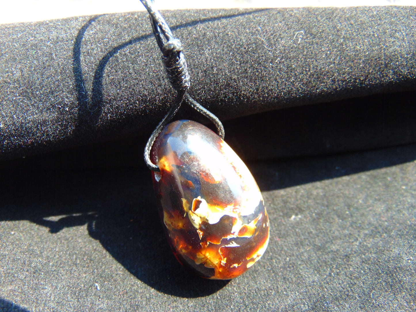 14 gram Teardrop Pendant Indonesian Blue Amber for Healing 26A328