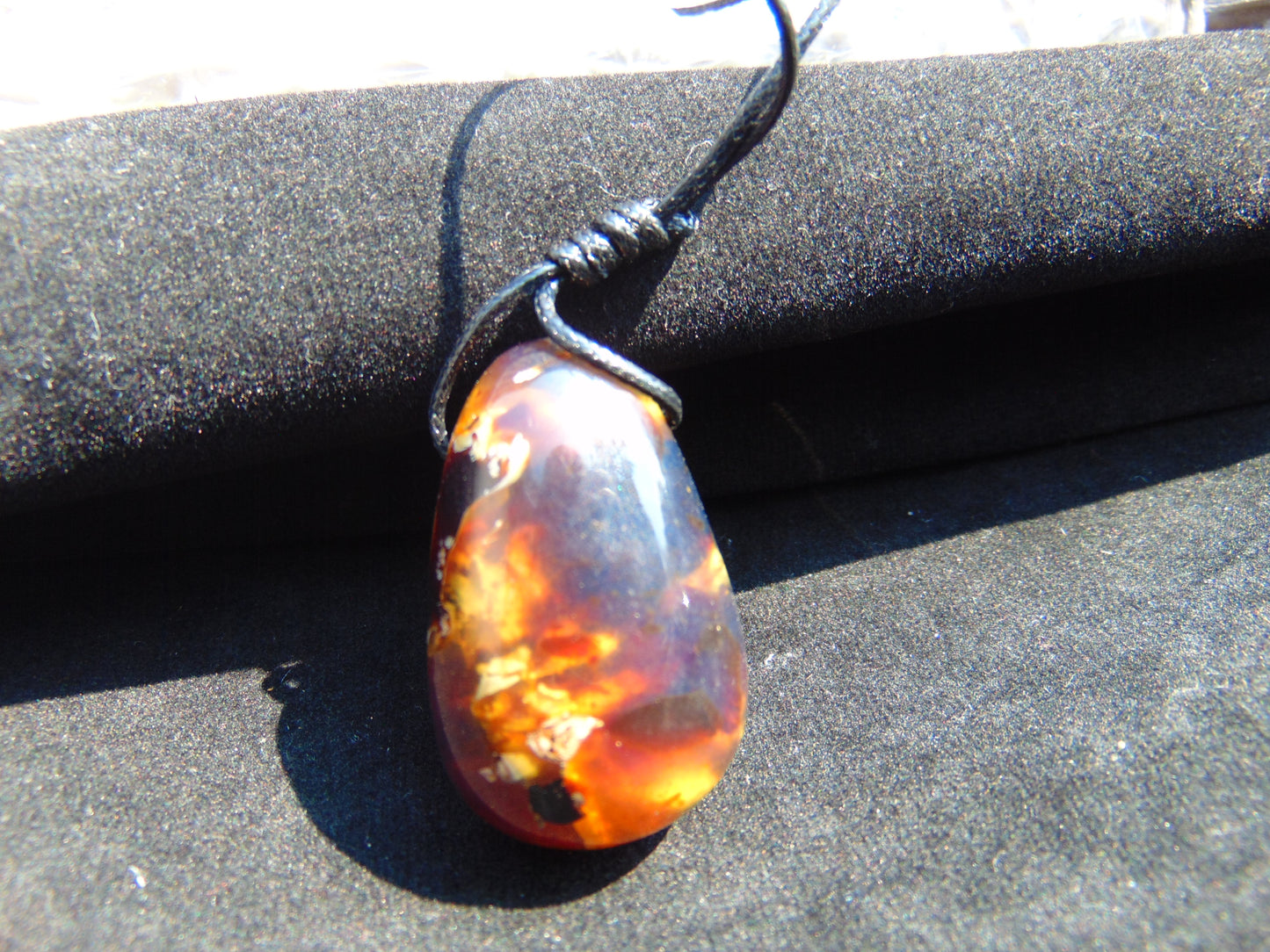14 gram Teardrop Pendant Indonesian Blue Amber for Healing 26A328