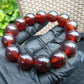 31 gram 14 Beads Mala Bracelet Indonesian Cherry Red Amber for Healing A14G278