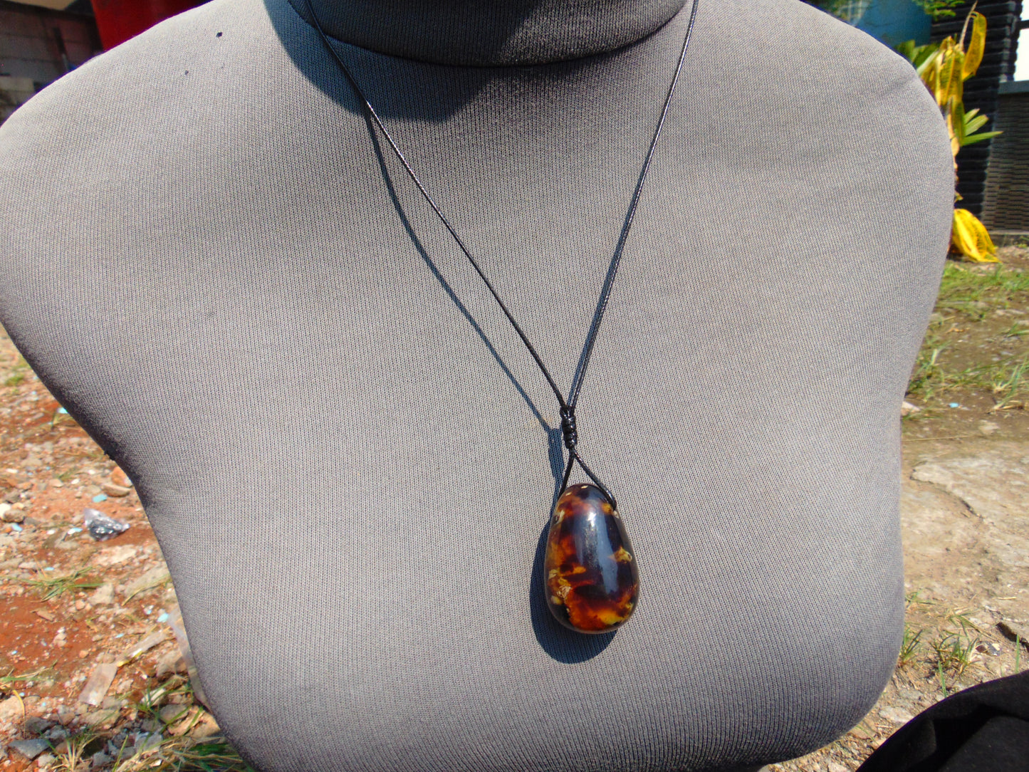 14 gram Teardrop Pendant Indonesian Blue Amber for Healing 26A328