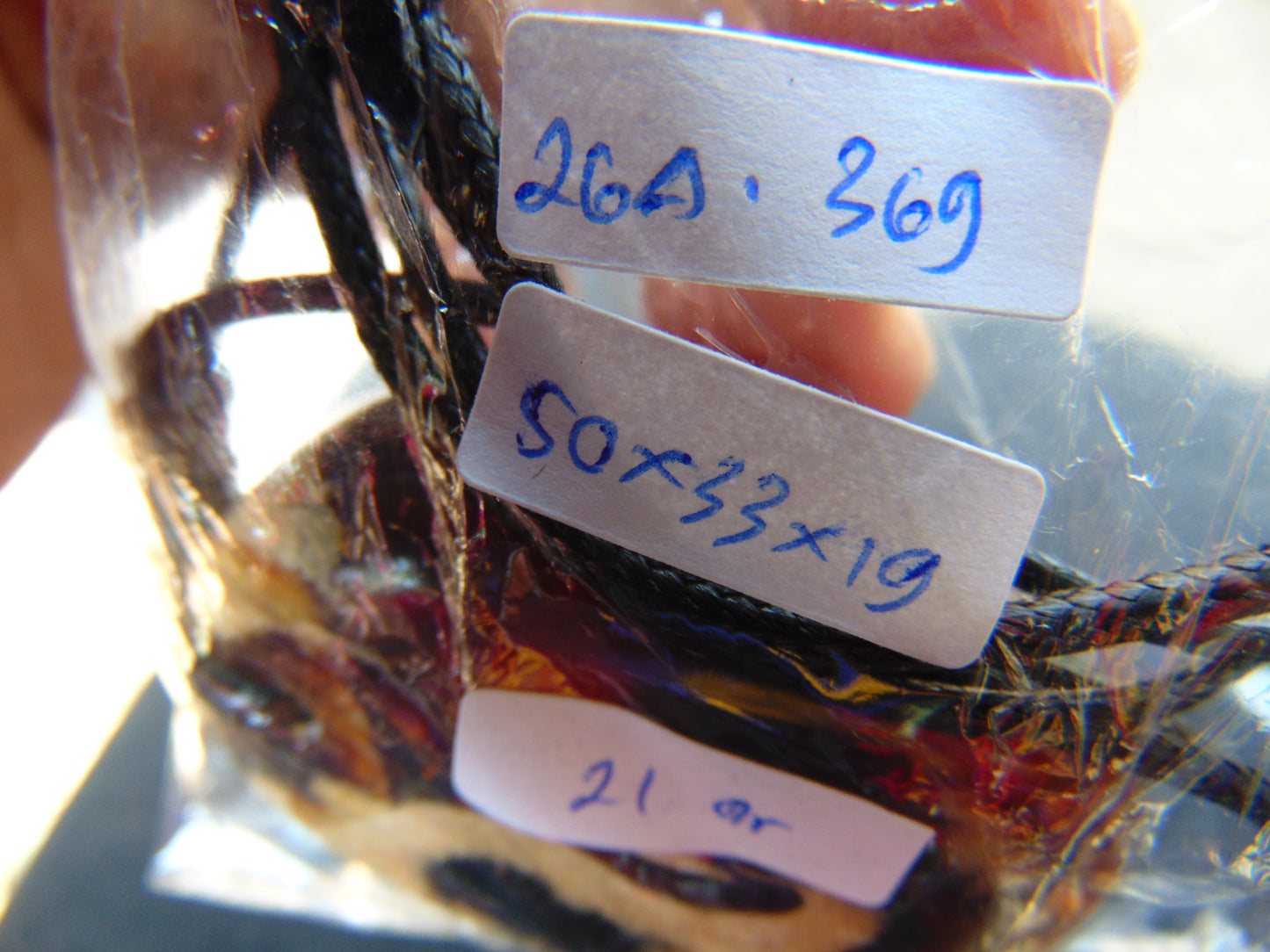 21 gram Pendant Indonesian white Blue Amber for Healing 26A369