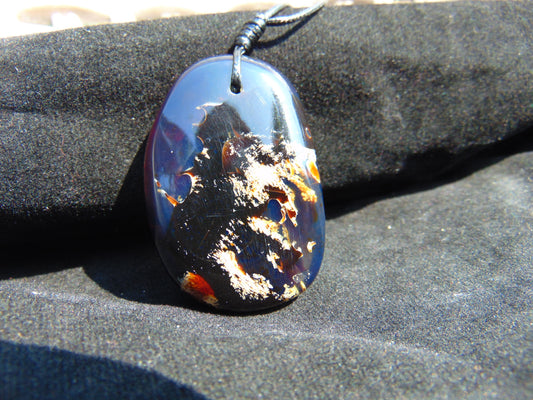 13 gram Pendant Indonesian Blue Amber for Healing 26Y180