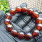 30 gram 14 Beads Mala Bracelet Indonesian Cherry Red Amber for Healing A14G282