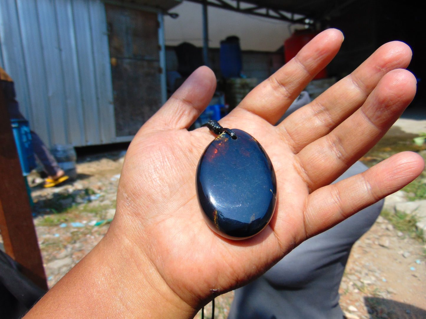 27 gram Pendant Indonesian Blue Amber for Healing 26A339