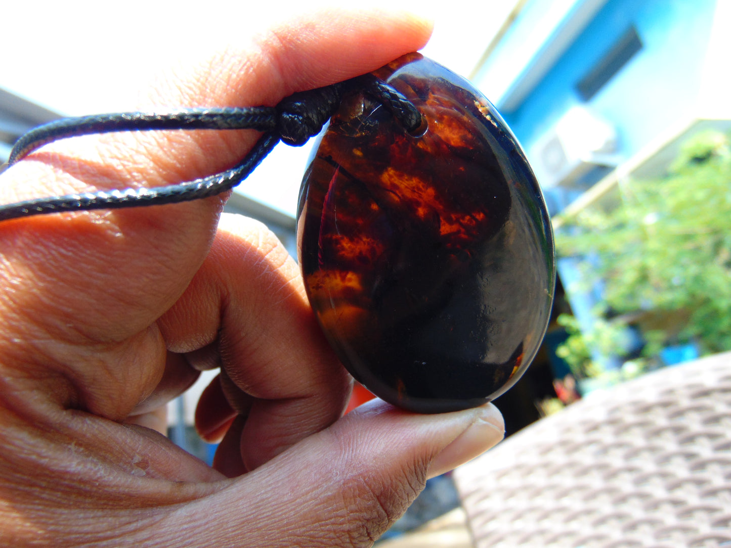 27 gram Pendant Indonesian Blue Amber for Healing 26A339