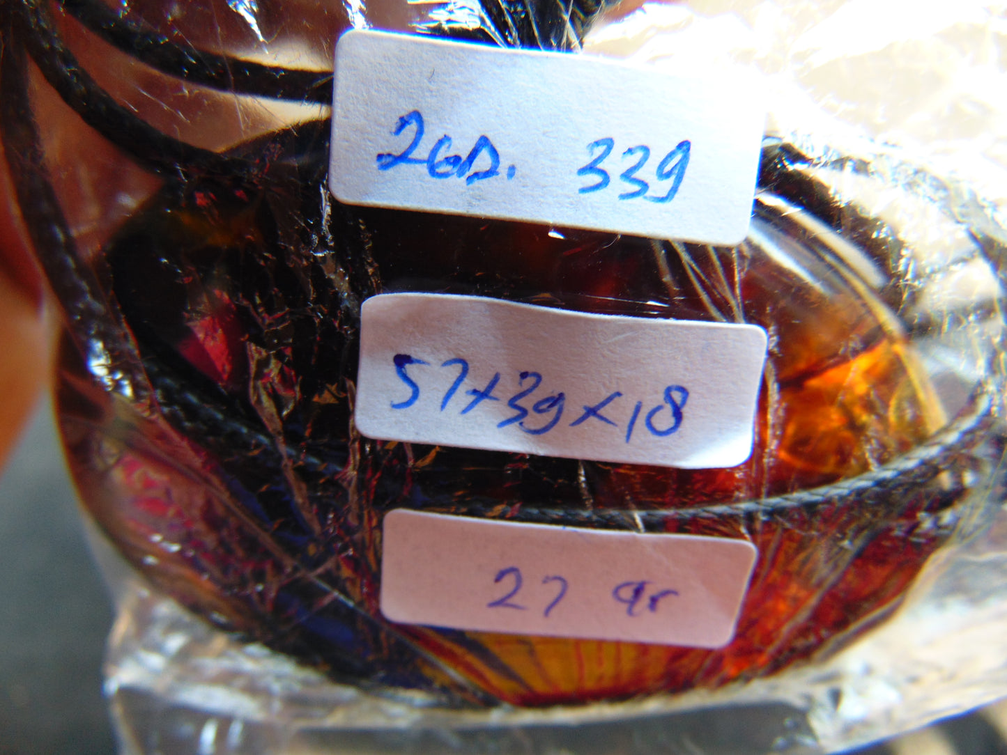 27 gram Pendant Indonesian Blue Amber for Healing 26A339