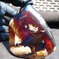 85 gram Slab  polished Indonesian Sumatra Blue Red Amber for Healing 25Y114