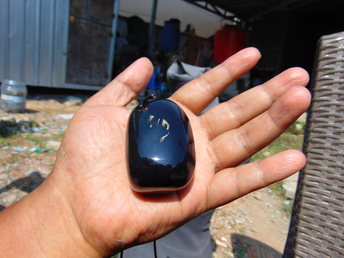 50 gram Pendant Indonesian Blue Amber for Healing 26N148