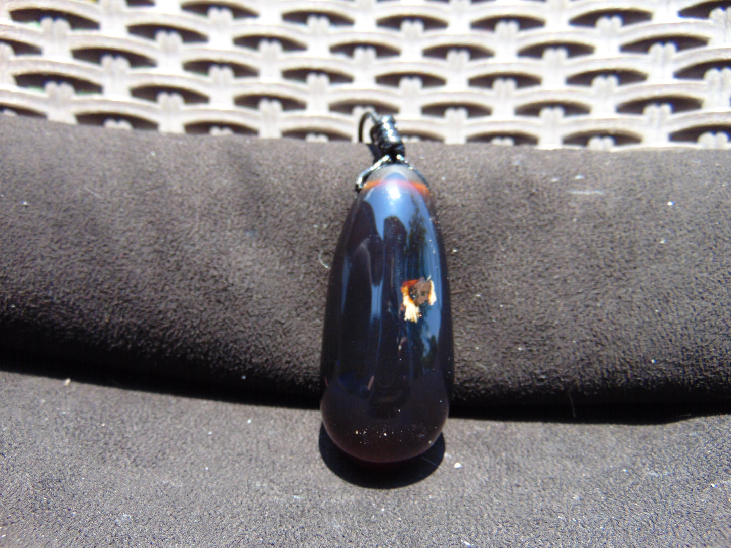 30 gr Teardrop Pendant Indonesian Blue Amber for Healing A930