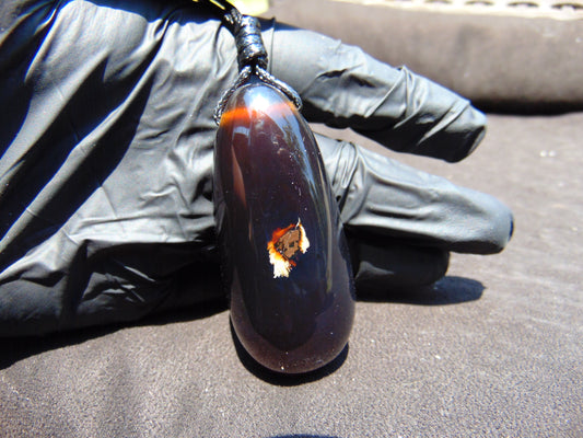 30 gr Teardrop Pendant Indonesian Blue Amber for Healing A930