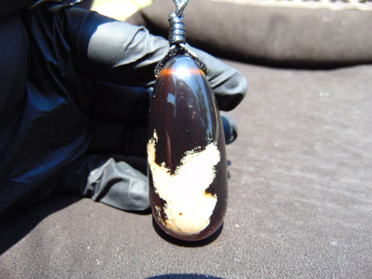 30 gr Teardrop Pendant Indonesian Blue Amber for Healing A930