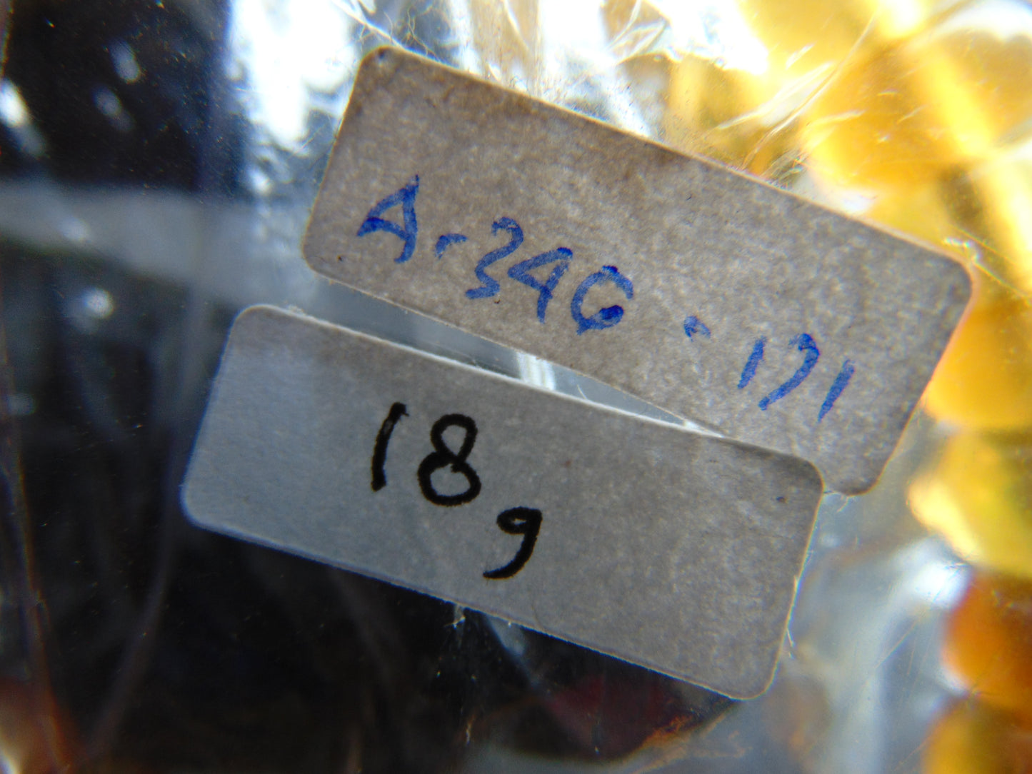 18 gram Small Beads Bracelet Indonesian Yellow Blue Amber for Healing A34G171