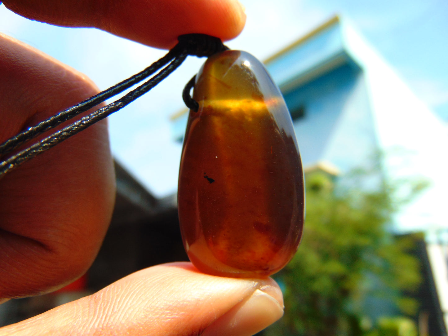7 gram Pendant Indonesian Blue Amber for Healing 25Y331