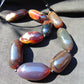 121 gram Small Beads Combination Necklace Indonesian Dark Green Amber for Healing NE54