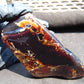 107 gram Slab polished Indonesian Sumatra Mushroom Inclusion Purple Amber for Healing 25Y128