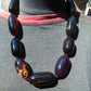 121 gram Small Beads Combination Necklace Indonesian Dark Green Amber for Healing NE54