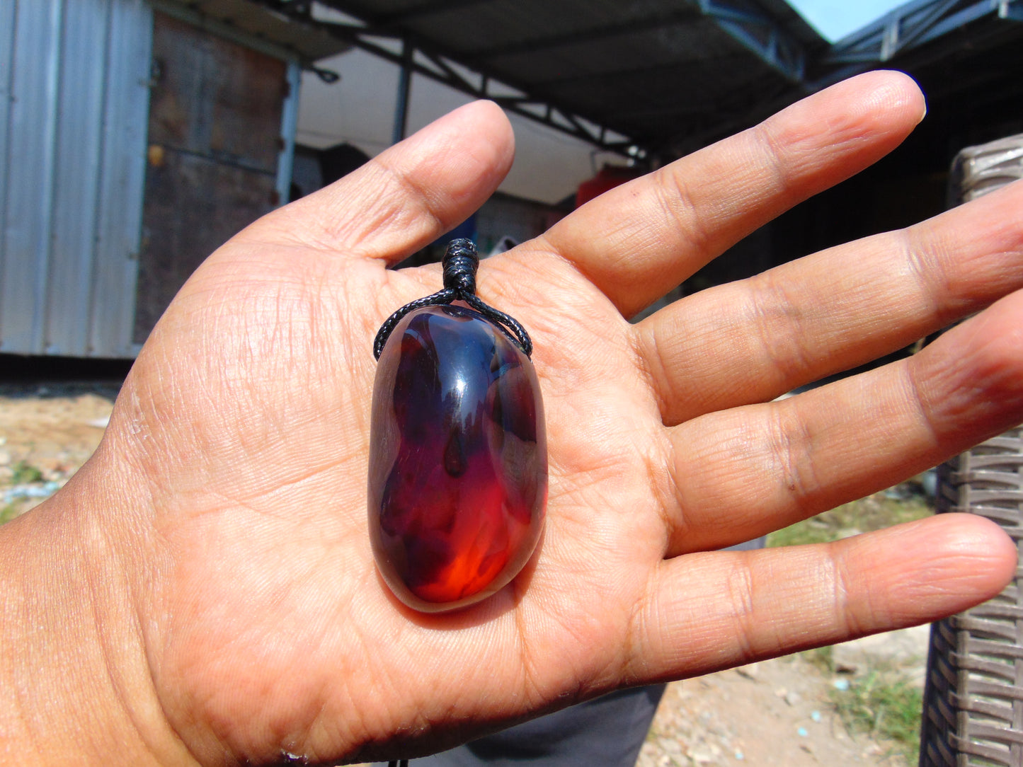 19 gram Pendant Indonesian Blue Amber for Healing 26A371