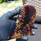 107 gram Slab polished Indonesian Sumatra Mushroom Inclusion Purple Amber for Healing 25Y128