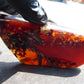 107 gram Slab polished Indonesian Sumatra Mushroom Inclusion Purple Amber for Healing 25Y128