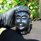 282 gr Buddha head carving 119x73x65 mm on Indonesian Black Blue Amber for Healing BD3D1