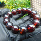 31 gram 14 Beads Mala Bracelet Indonesian Cherry Red Amber for Healing A14G281