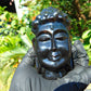 282 gr Buddha head carving 119x73x65 mm on Indonesian Black Blue Amber for Healing BD3D1