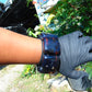 162 gr 7 Square Beads Bangle Indonesian Sumatra Red Blue Amber for Healing FR118