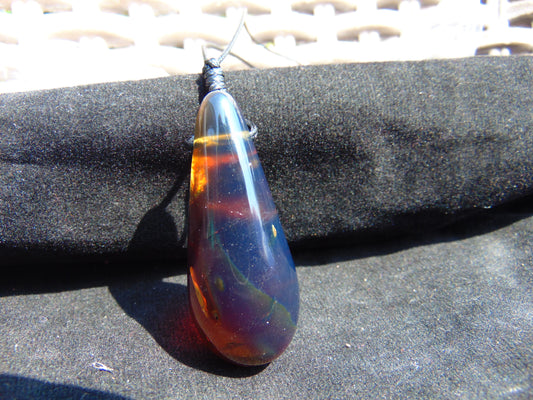 9 gram Pendant Indonesian Blue Amber for Healing PBN590