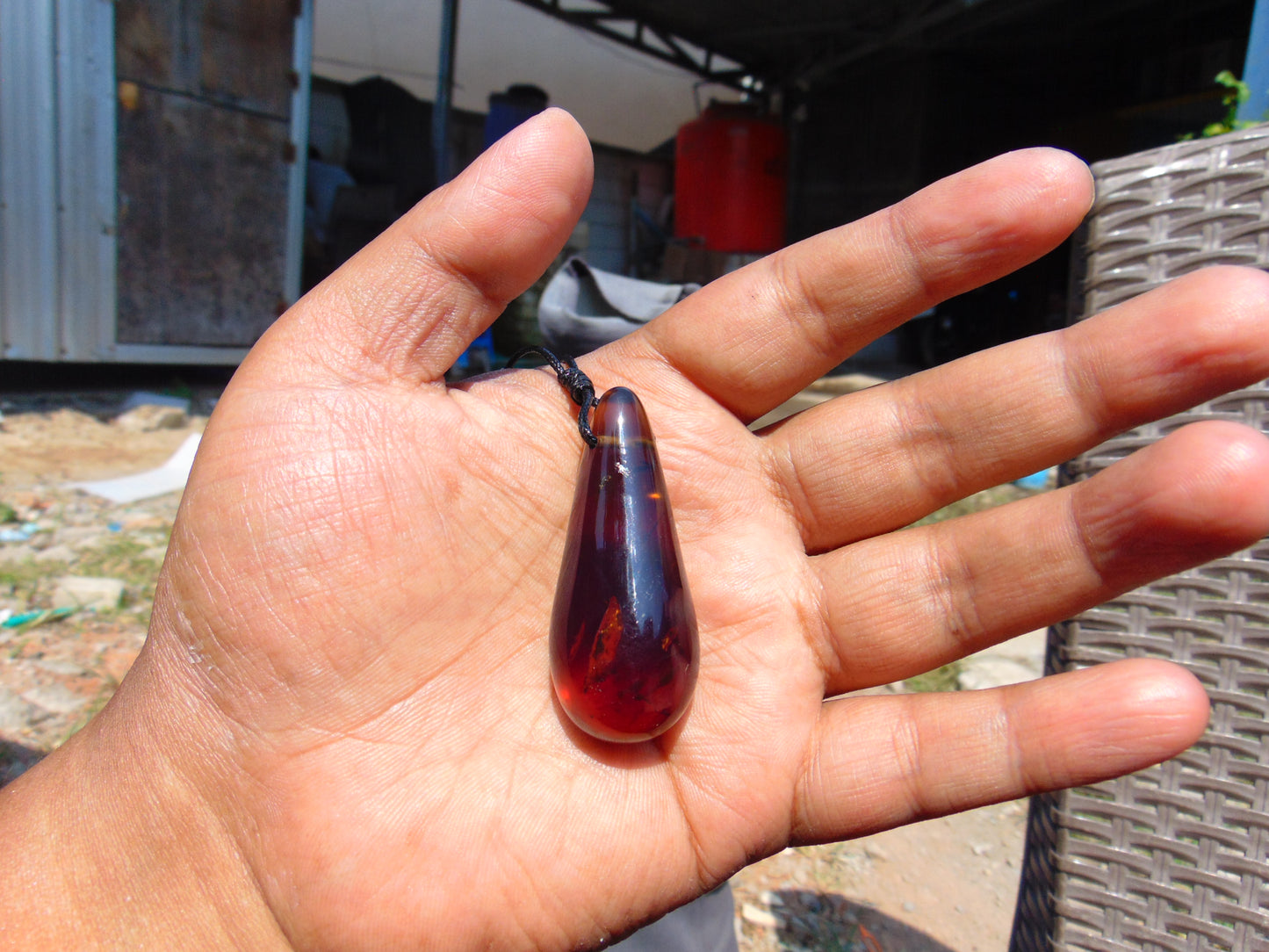 9 gram Pendant Indonesian Blue Amber for Healing PBN590